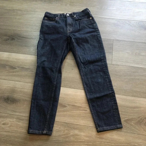 Everlane Dark Wash Denim High Rise Skinny Ankle Size 26 - Picture 2 of 11